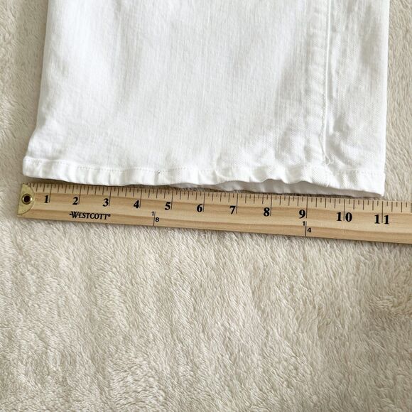 Madewell Cropped Denim Jeans Size 29P White Wide Leg Culottes Flared - Picture 13 of 13